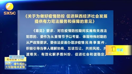 陜西省高院出臺《意見》 以司法之力服務保障疫情防控與經濟社會發展